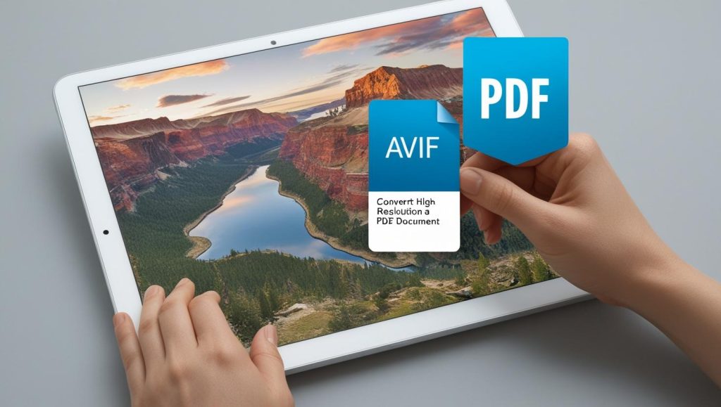 Convert AVIF to PDF